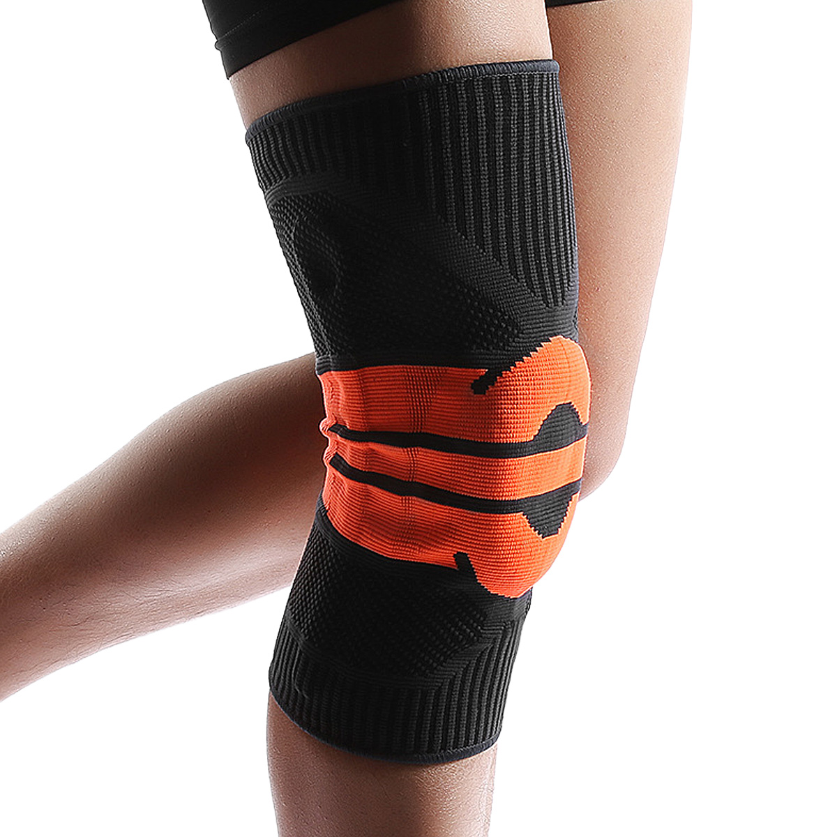 Soft Compression Protective Knee Support Sleeve With silicone