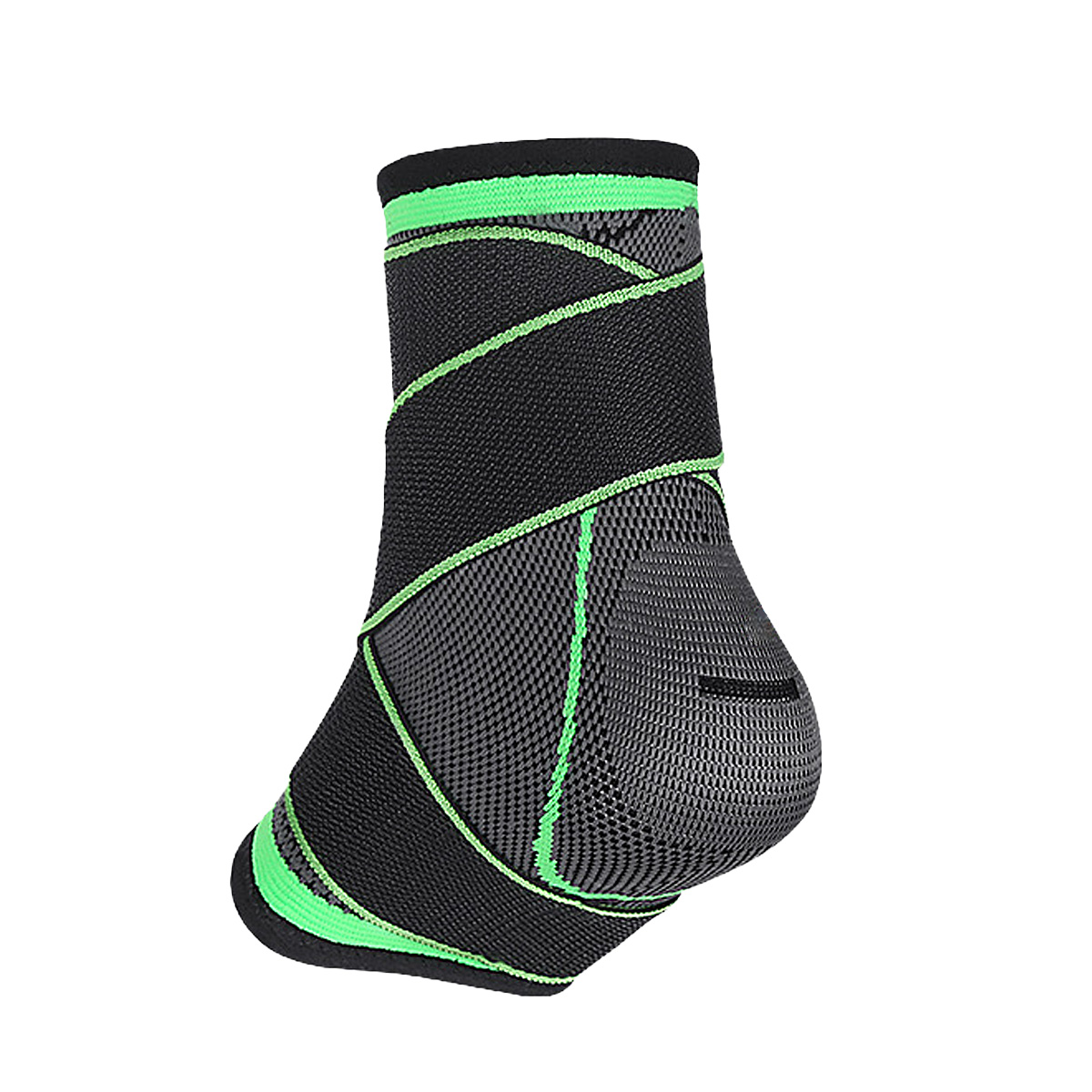 Elastic Green Ankle Support Sleeve-Strap Design