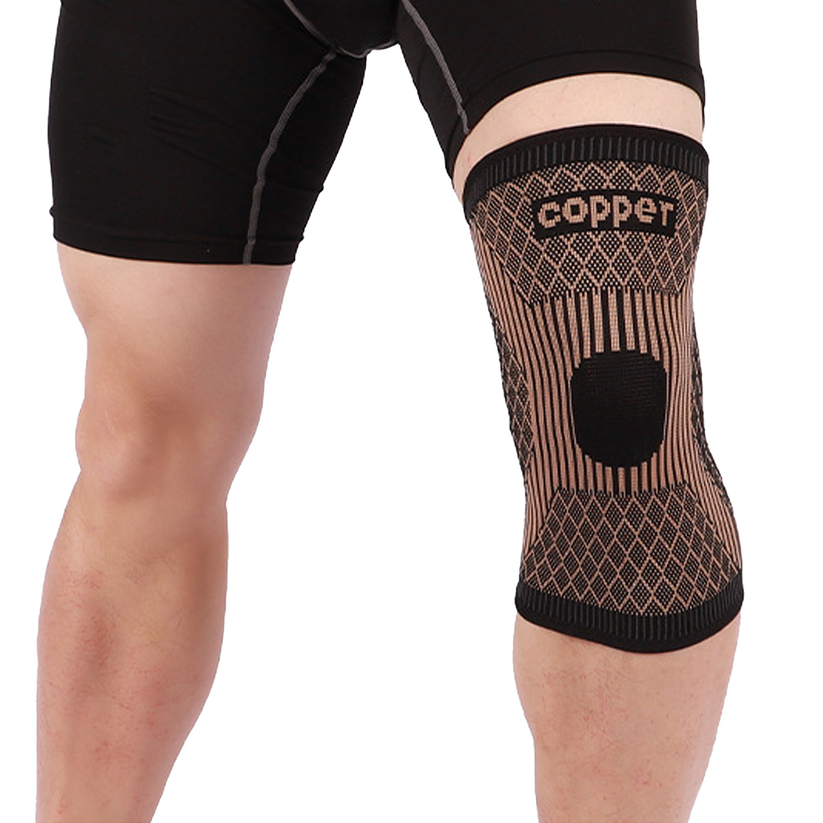 Copper Nylon Fabric Anti-slip Knee Support Sleeve