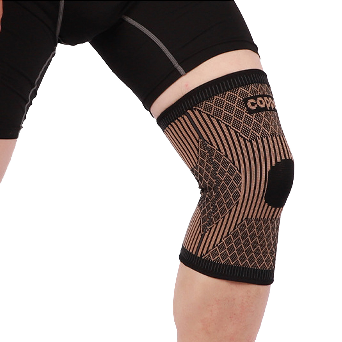 Copper Nylon Fabric Anti-slip Knee Support Sleeve