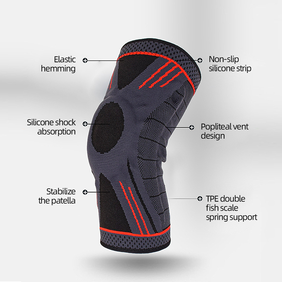 Comfortable Spring Bar Knee Support With Silicone