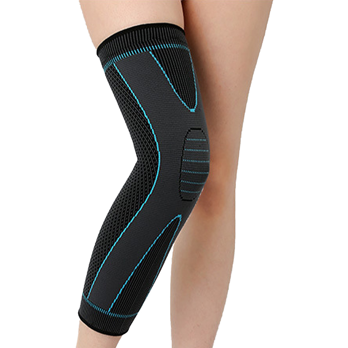 Compression Long Knitted Nylon Knee Brace