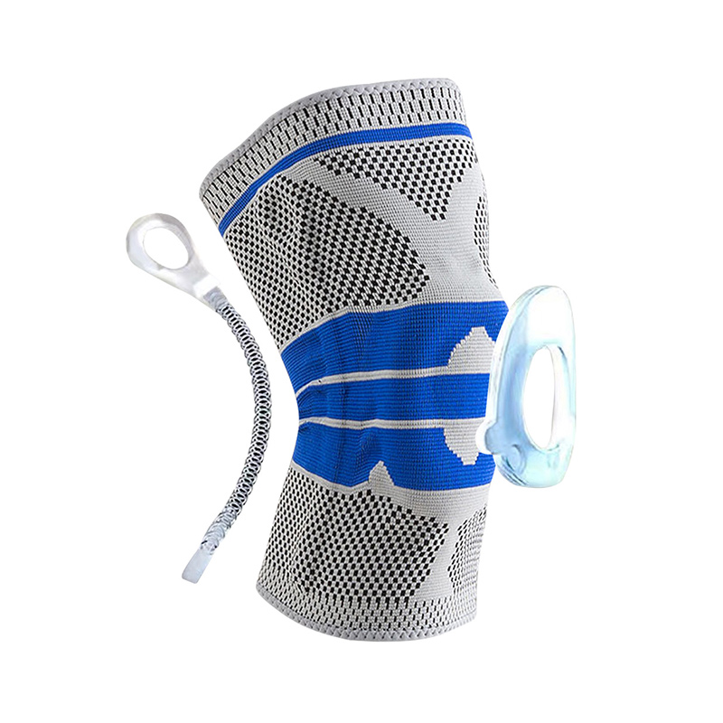 Knitted Nylon Compression Knee Support Sleeve With Silicone